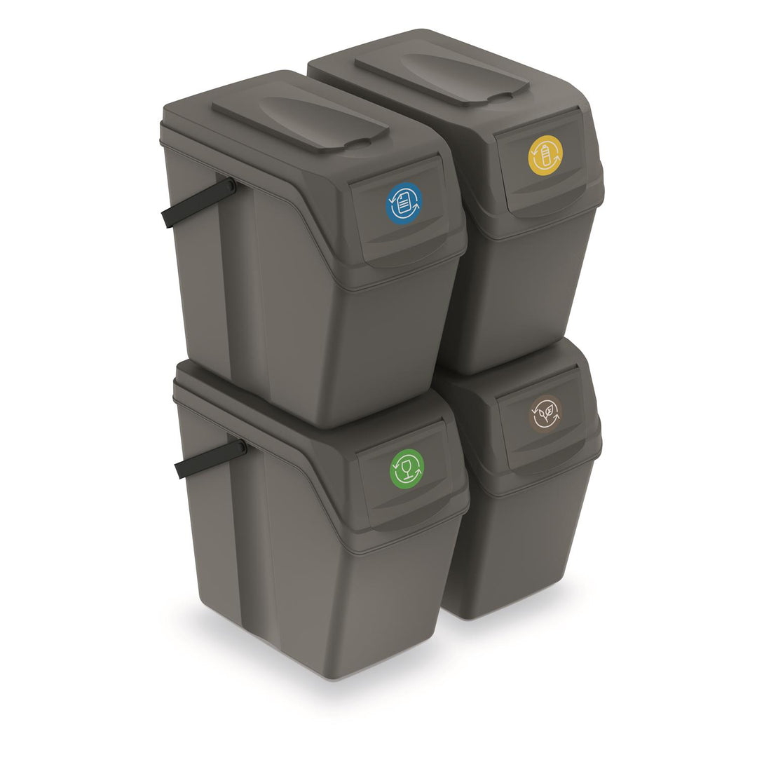 Sortibox tárolókészlet 4x25L szürke ISWB25S4