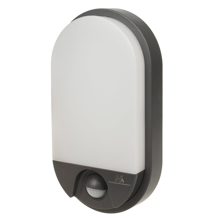 Infravörös mozgásérzékelő LED lámpa MCE340 GR 1100lm 15W IP54 Maclean Energy szín szürke, szín természetes fehér (4000K)