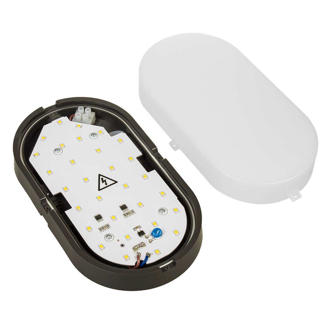 LED fali és mennyezeti lámpa MCE341 GR 1100lm 15W IP54 Maclean Energy szín szürke, szín természetes fehér (4000K)