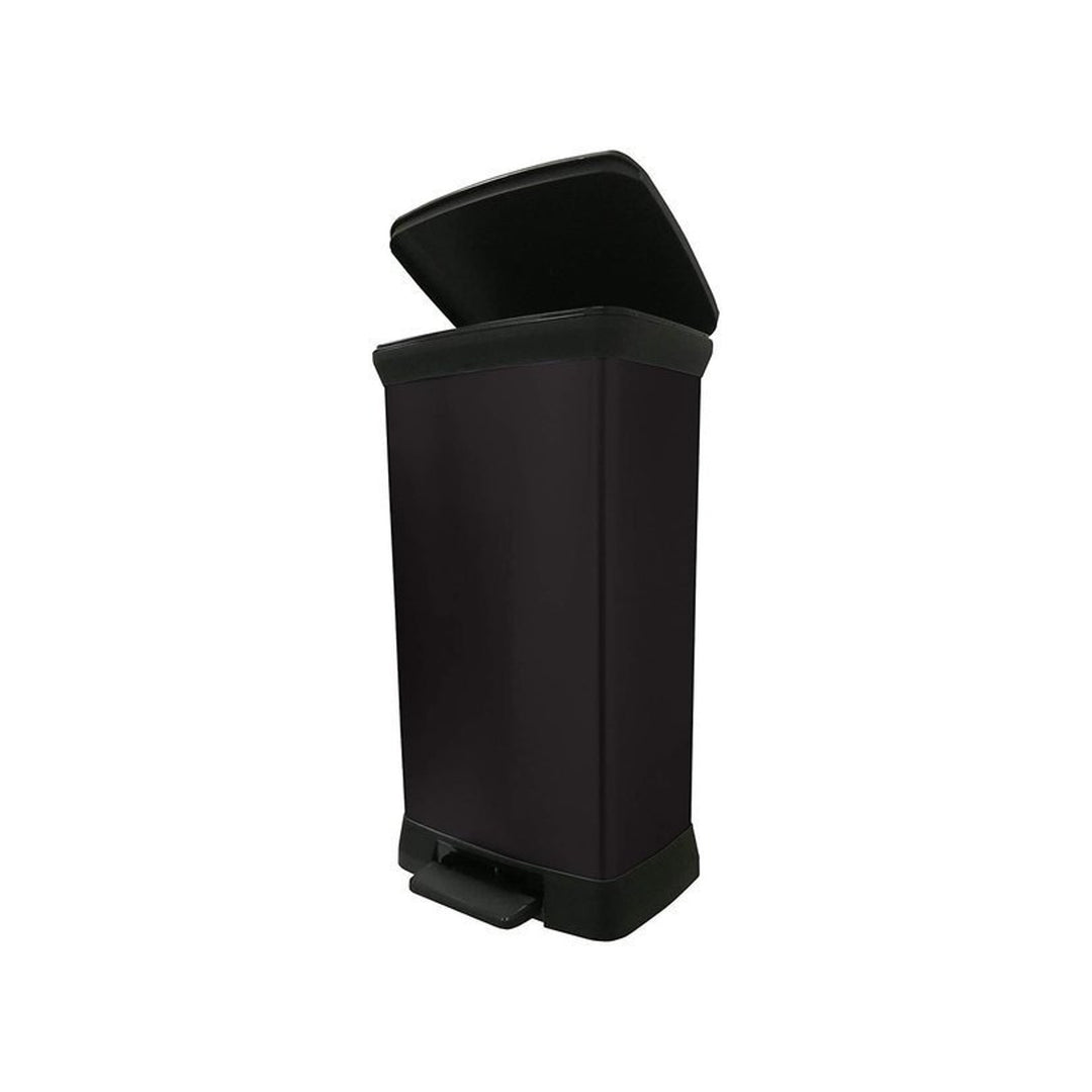 CURVER DECO BIN 50L fémezett hulladékgyűjtő pedállal - fekete
