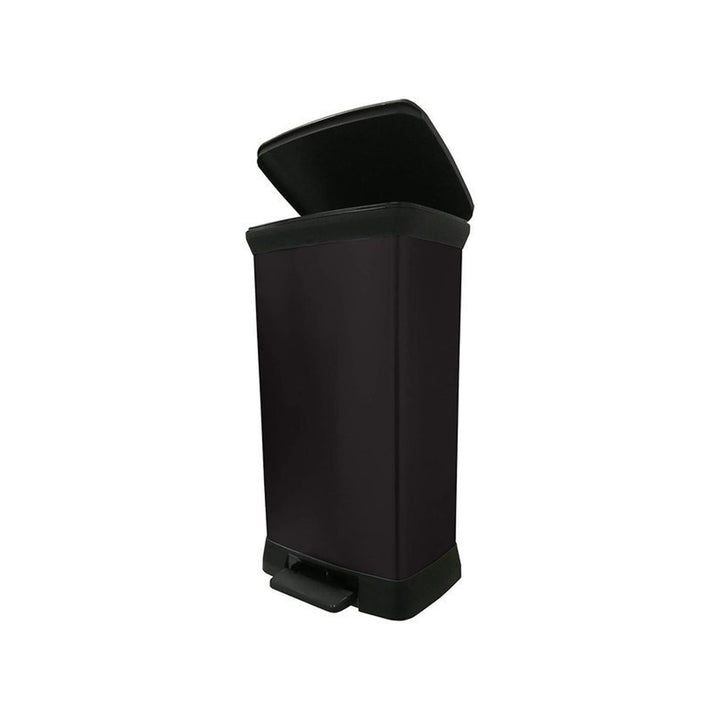 CURVER DECO BIN 50L fémezett hulladékgyűjtő pedállal - fekete