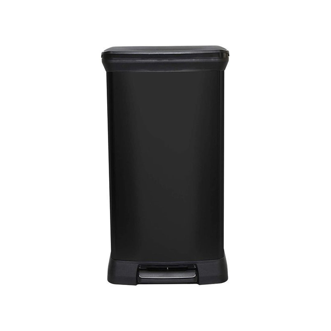 CURVER DECO BIN 50L fémezett hulladékgyűjtő pedállal - fekete