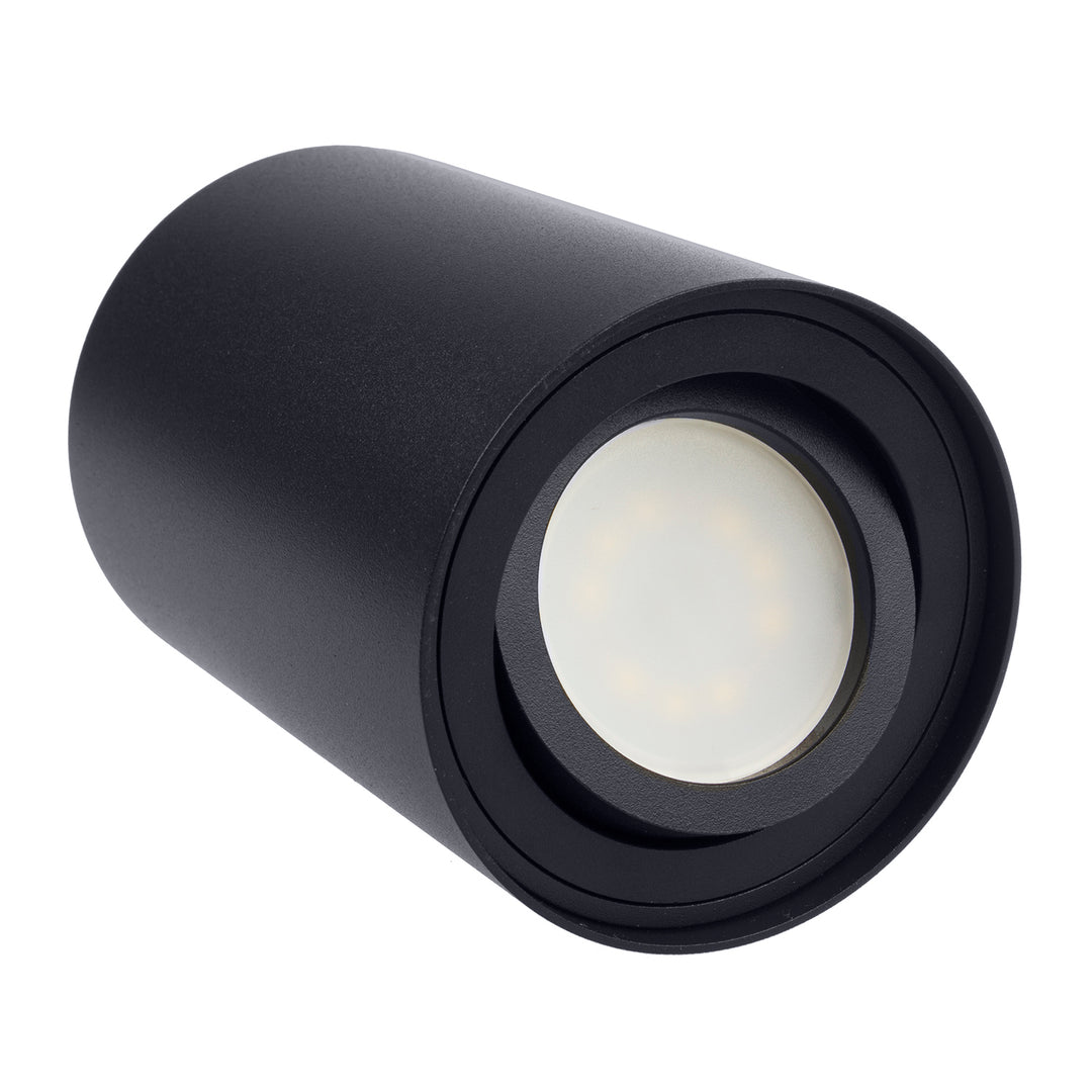 Felszíni halogén spotlámpa GU10 MCE422 B, fekete színű, 80x115mm, kerek, alumínium