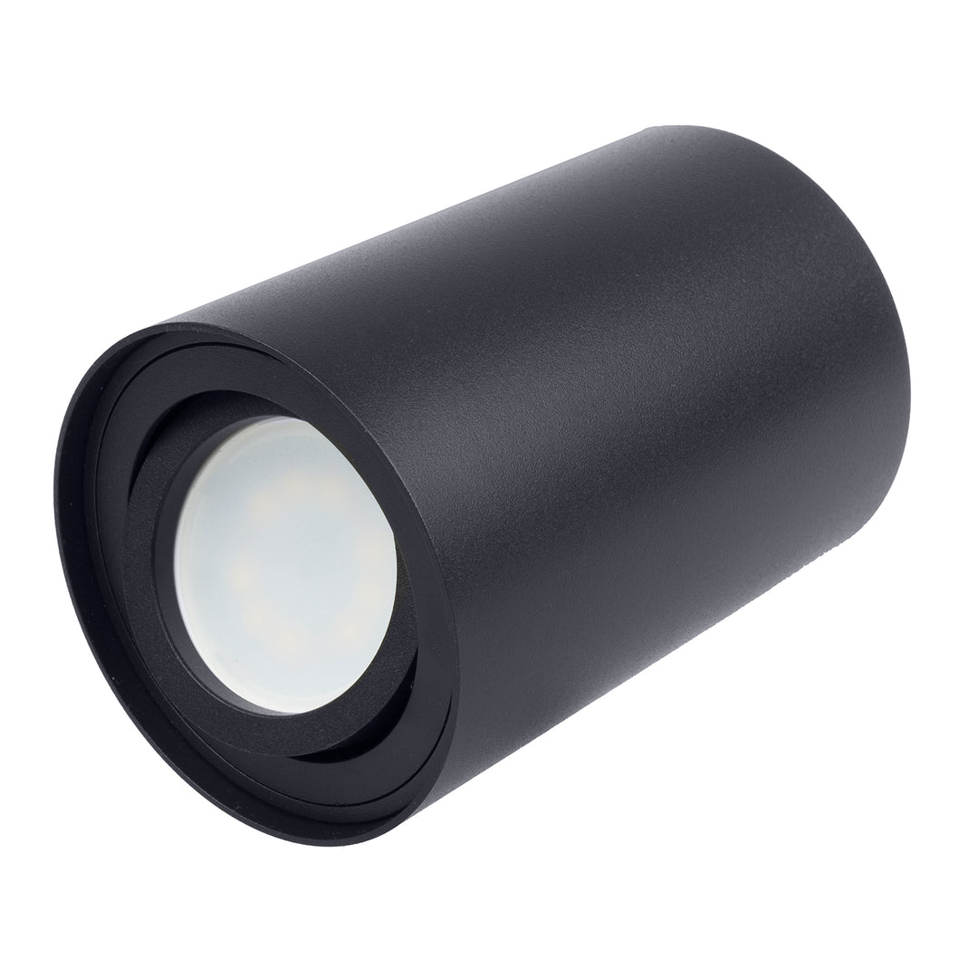 Felszíni halogén spotlámpa GU10 MCE422 B, fekete színű, 80x115mm, kerek, alumínium