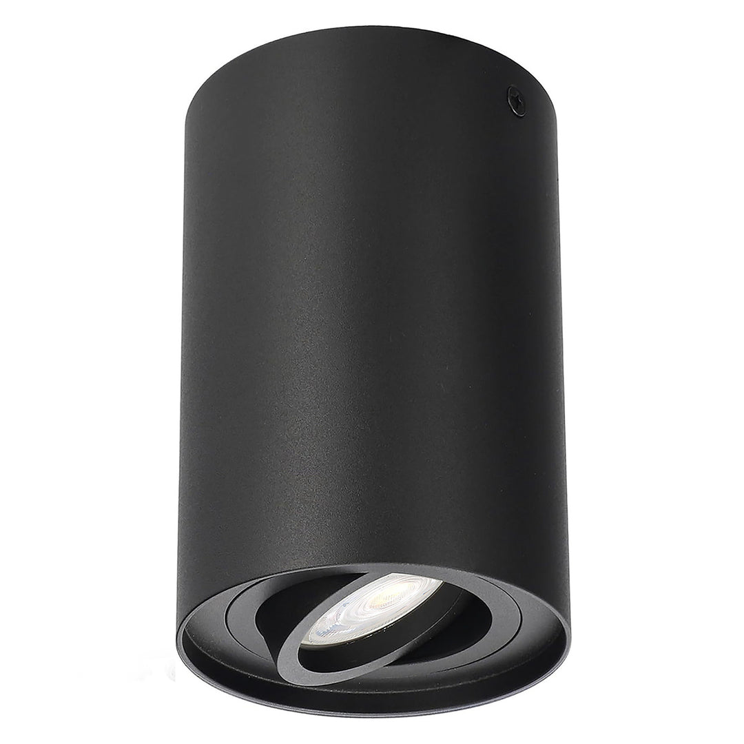 Felszíni halogén spotlámpa GU10 MCE422 B, fekete színű, 80x115mm, kerek, alumínium