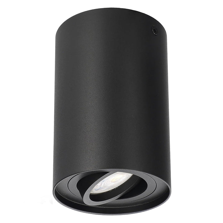 Felszíni halogén spotlámpa GU10 MCE422 B, fekete színű, 80x115mm, kerek, alumínium