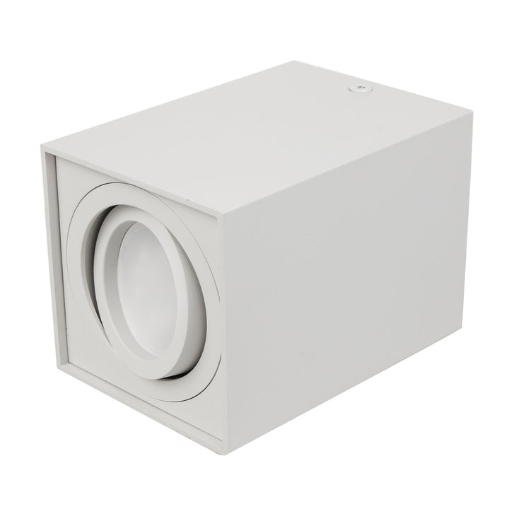 Felszíni halogén spotlámpa GU10 MCE426 W, fehér, 80x80x115mm, szögletes, alumínium, négyzet alakú