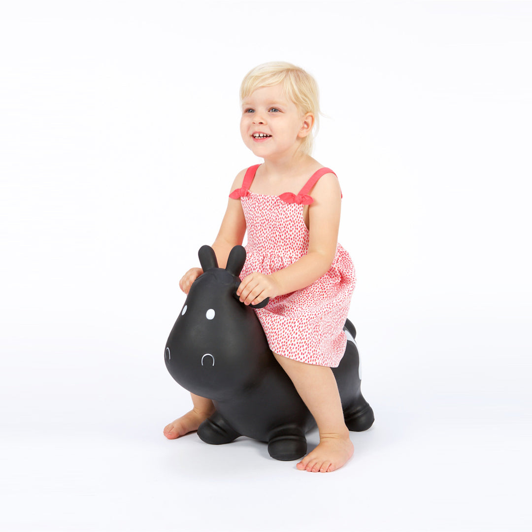 Hoppimals gumiugró tehén fekete - hatalmas és egyedi ugrálós móka