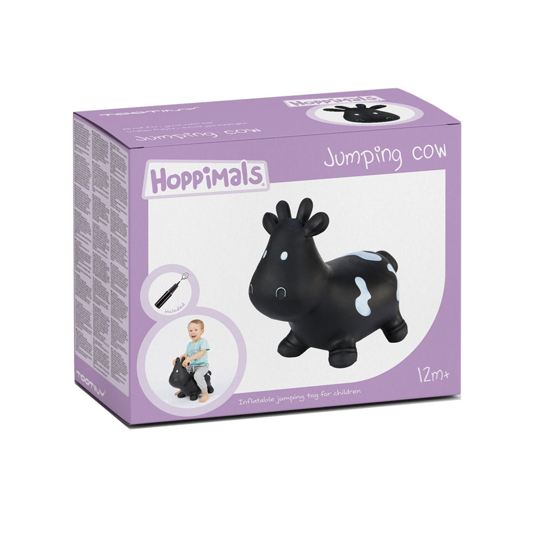 Hoppimals gumiugró tehén fekete - hatalmas és egyedi ugrálós móka