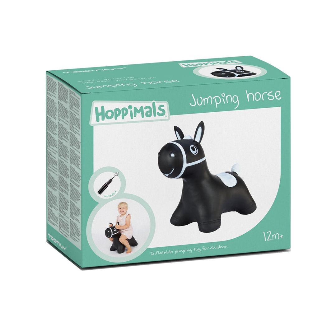 Hoppimals gumiugró ló fekete - hatalmas és egyedi ugrálós móka