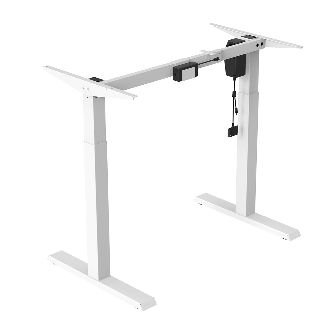 Ergo Office elektromos állítható magasságú íróasztal, max. magasság 123cm, max - 70 kg, asztallap nélkül, fehér, ER-403W