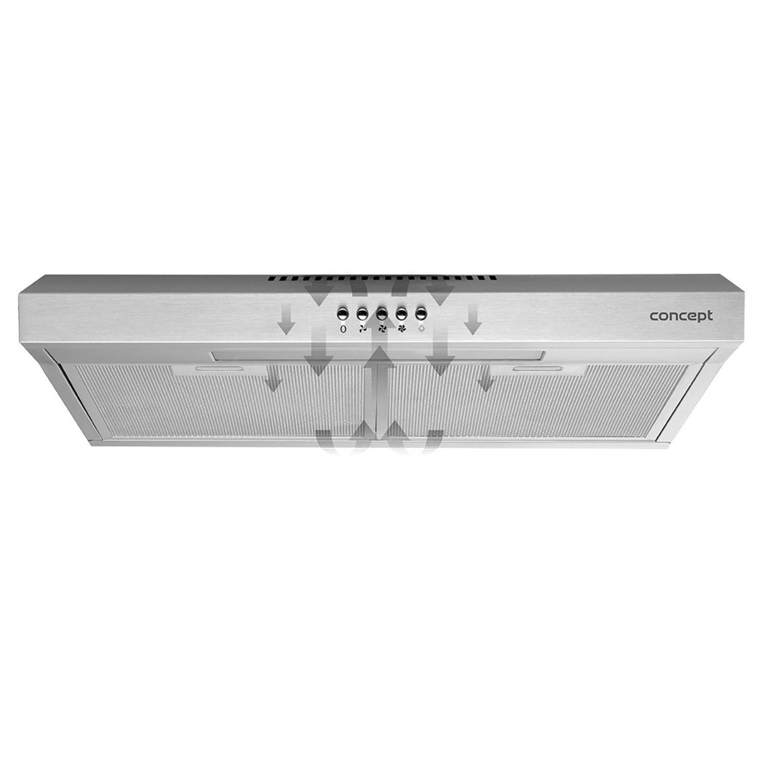 Concept OPP1260ss 60cm-es szekrény alatti páraelszívó 135 m3 /óra