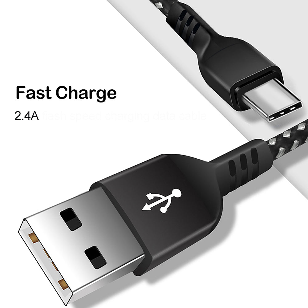 USB C kábel támogatja a Fast Charge 2.4A Maclean Energy MCE471 fekete 1m hosszúságú 5V/2.4A - adatátvitel