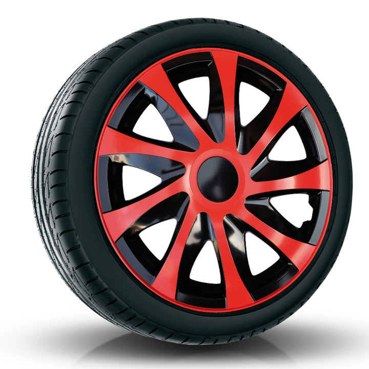 16" DRACO keréktárcsák készlete piros/fekete 4 db