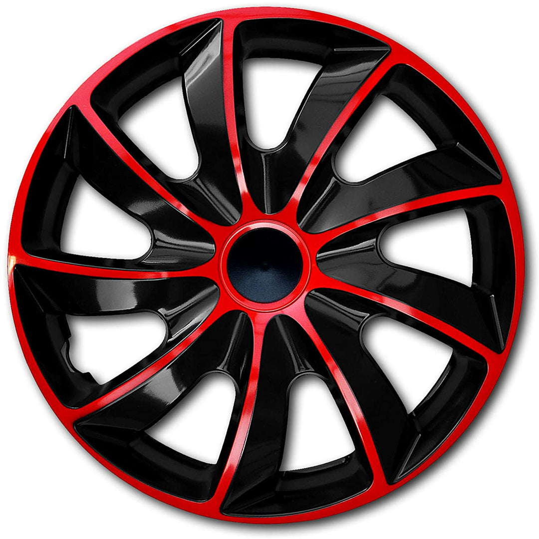 14" QUAD piros/fekete keréktárcsák készlet 4 db