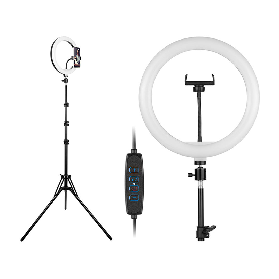 RING 30cm TRACER gyűrűs lámpa 210cm-es állvánnyal