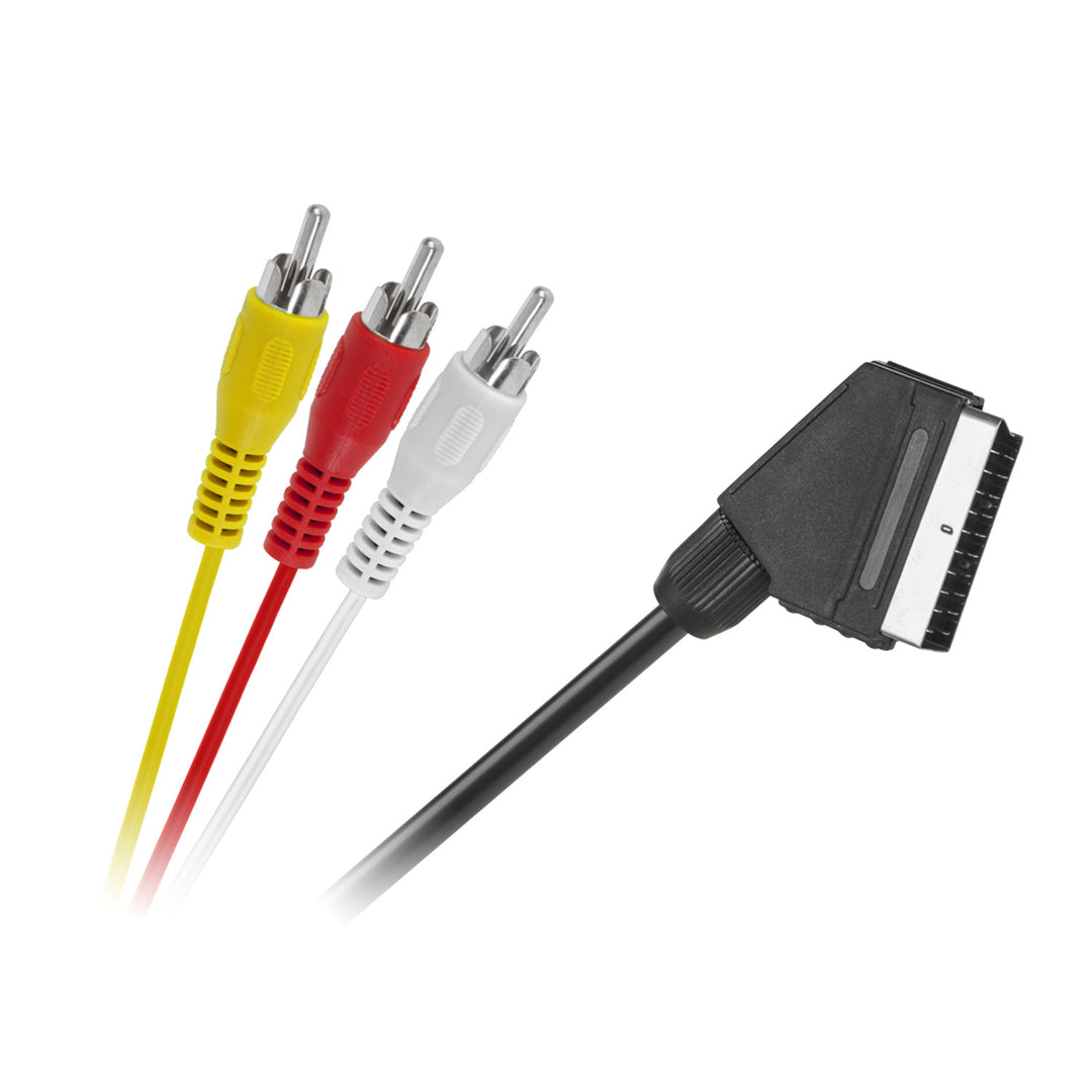 EURO 3 x RCA 1,5m kábel audio-video átvitelhez