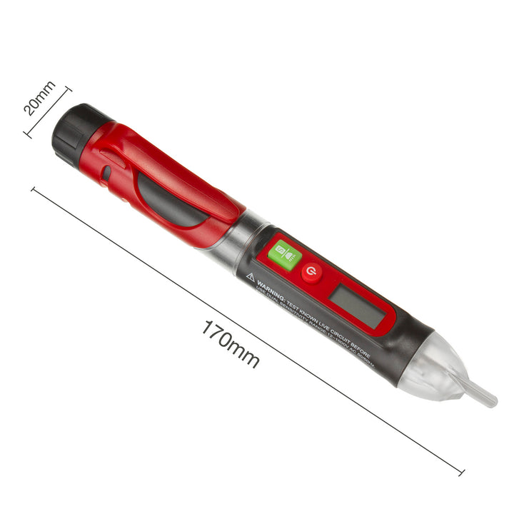 Maclean érintésmentes fázisfeszültség-érzékelő, érzékelő, megvilágított kijelző, beépített zseblámpa, 12-1000V, MCE645