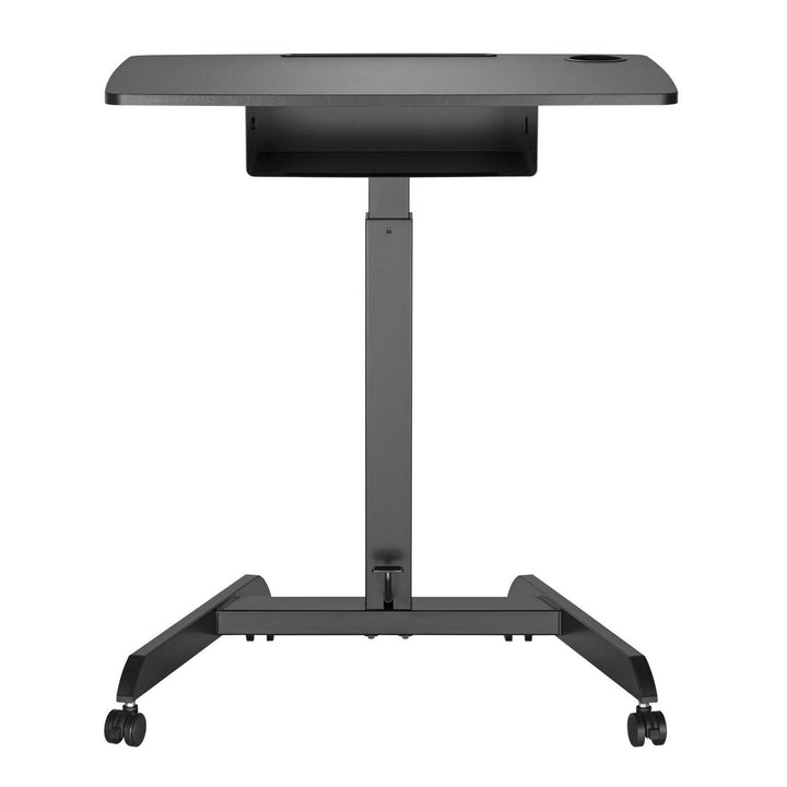 Maclean laptop asztal, állítható magasságú, fiókos, fekete, álló és ülő munkához, max. magasság 113cm - max. 8kg, MC-903B