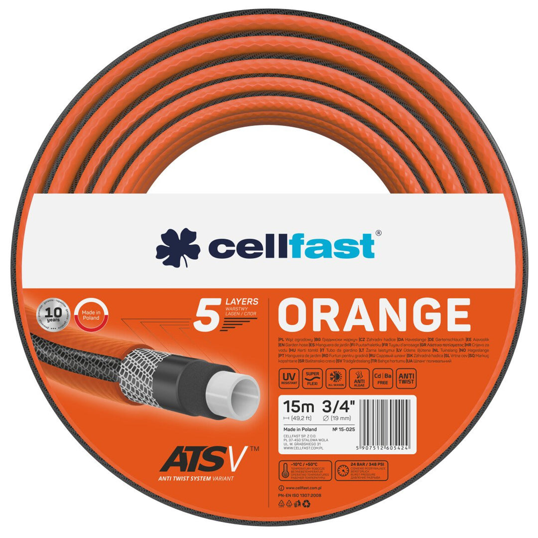 Cellfast Orange ATSV 3/4" 15m 5 rétegű 15m-es kerti tömlő