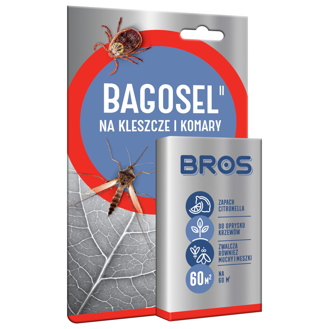 Készítmény a kert szúnyogok és kullancsok elleni permetezéséhez Bros Bagosel 100EC 30ml