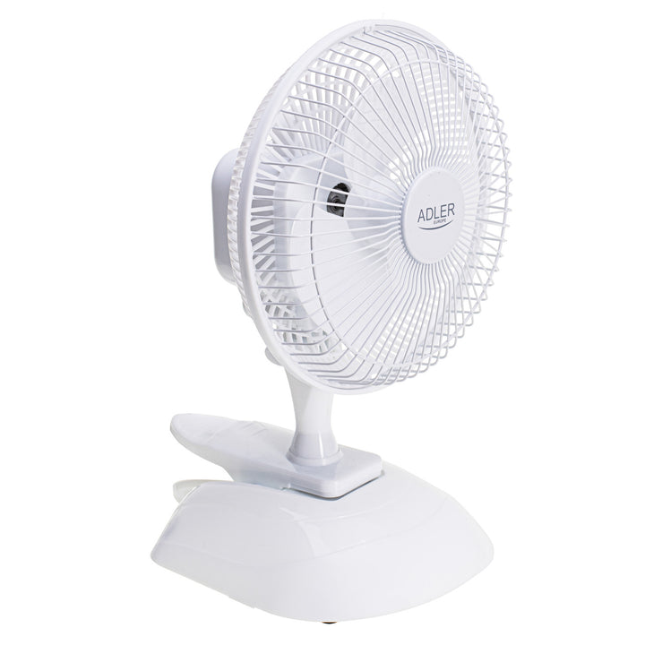 Adler asztali ventilátor, csíptetővel és talppal, 15 cm átmérő, max. teljesítmény 30W, AD7317