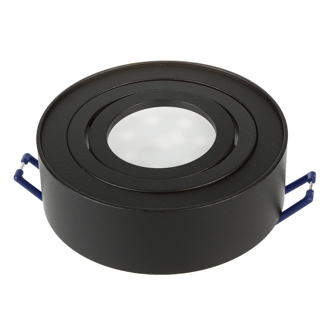 Maclean mennyezeti spotlámpa, MR16/GU10 fényforrásokhoz, fekete színű, 94x32mm, kerek, alumínium, MCE462 B
