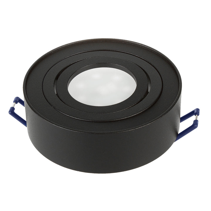 Maclean mennyezeti spotlámpa, MR16/GU10 fényforrásokhoz, fekete színű, 94x32mm, kerek, alumínium, MCE462 B