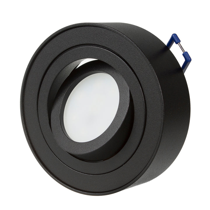 Maclean mennyezeti spotlámpa, MR16/GU10 fényforrásokhoz, fekete színű, 94x32mm, kerek, alumínium, MCE462 B