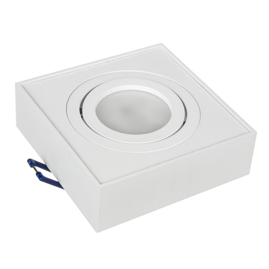 Maclean spot mennyezeti lámpatest, MR16/GU10 fényforrásokhoz, fehér, 94x94x32mm, négyzet alakú, alu, MCE464 W