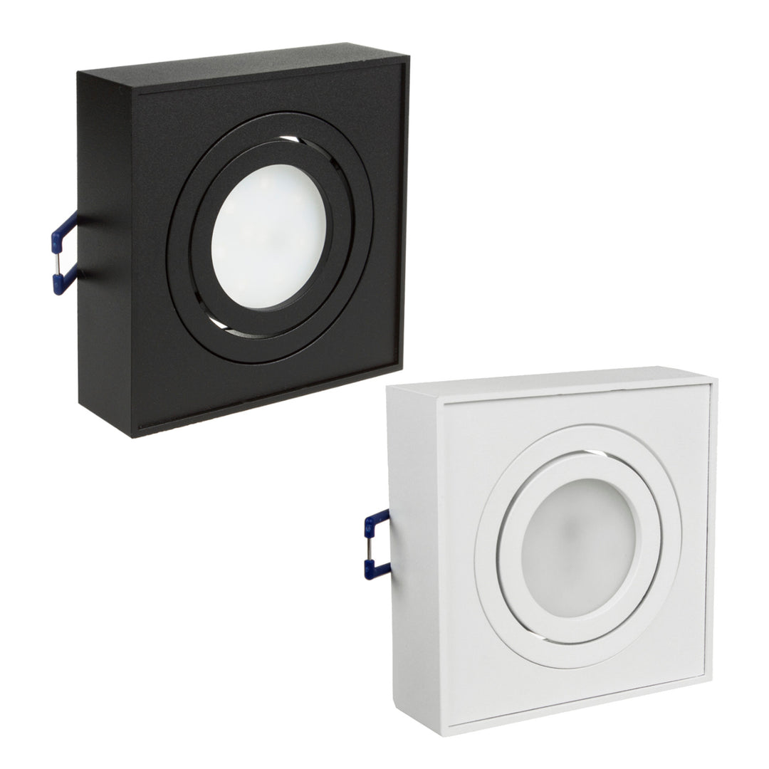 Maclean spot mennyezeti lámpatest, MR16/GU10 fényforrásokhoz, fehér, 94x94x32mm, négyzet alakú, alu, MCE464 W