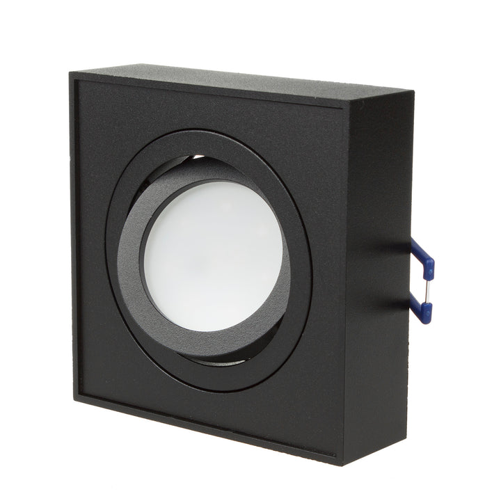 Maclean mennyezeti spotlámpa, MR16/GU10 fényforrásokhoz, fekete, 94x94x32mm, négyzet alakú, alu, MCE464 B