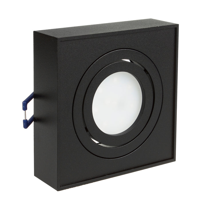 Maclean mennyezeti spotlámpa, MR16/GU10 fényforrásokhoz, fekete, 94x94x32mm, négyzet alakú, alu, MCE464 B
