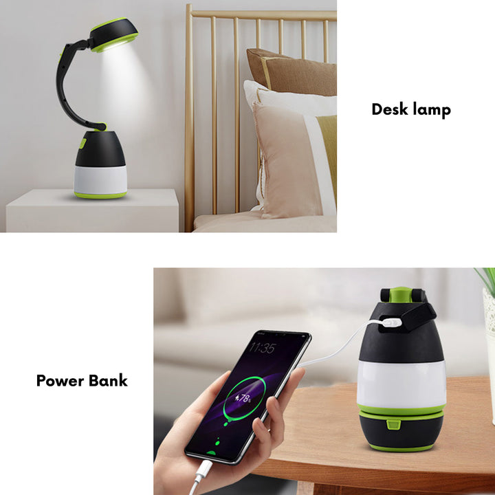 Maclean 3 az 1-ben LED lámpa, kemping, asztal, zseblámpa, 1W, 60-200lm, hideg fehér 6000K, 18650 1500mAh, powerbank funkció MCE298