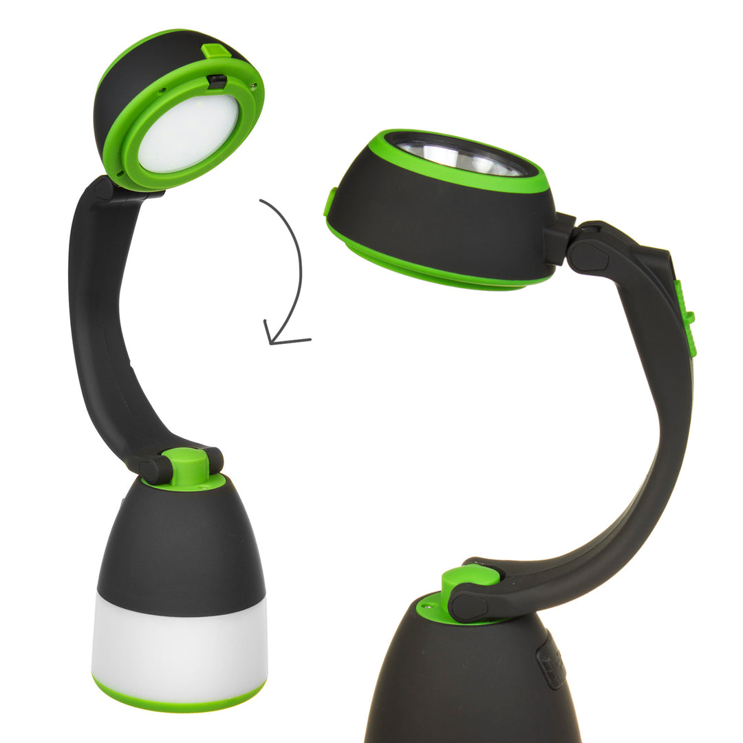 Maclean 3 az 1-ben LED lámpa, kemping, asztal, zseblámpa, 1W, 60-200lm, hideg fehér 6000K, 18650 1500mAh, powerbank funkció MCE298