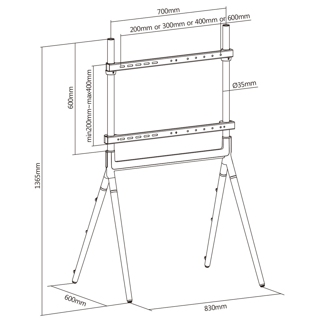 Univerzális TV állvány 49-70" max. 40kg VESA 600x400 Maclean MC-926