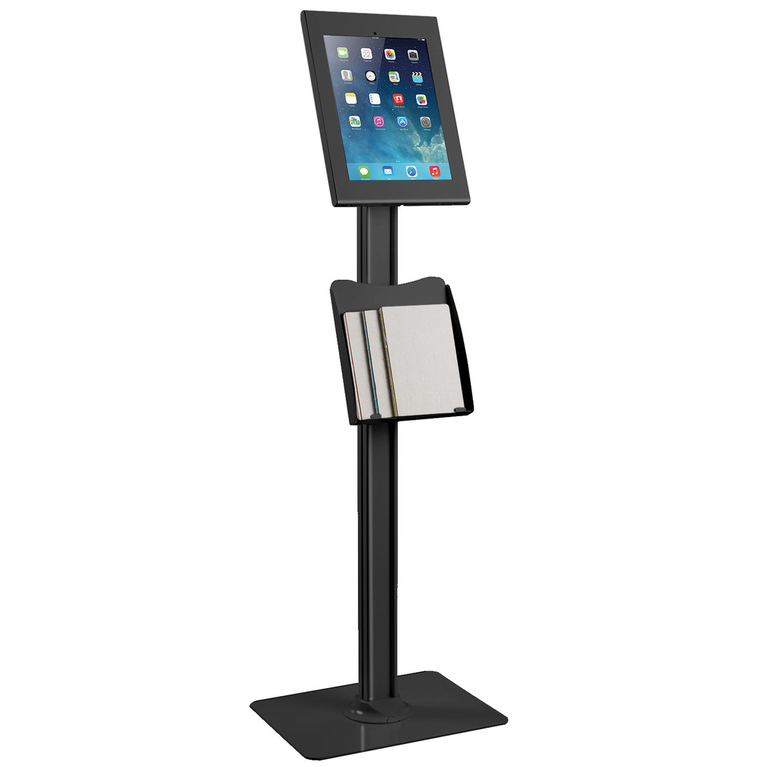 Maclean táblagép reklámállvány, padlóra szerelhető, rögzítővel, fekete, iPad Pro (Gen 3), 12,9", MC-867 B