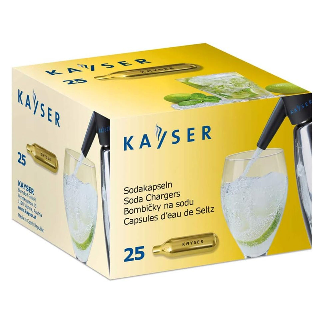 Kayser CO2 patronok, Quick Soda Makerhez, 7.5G, 25 db