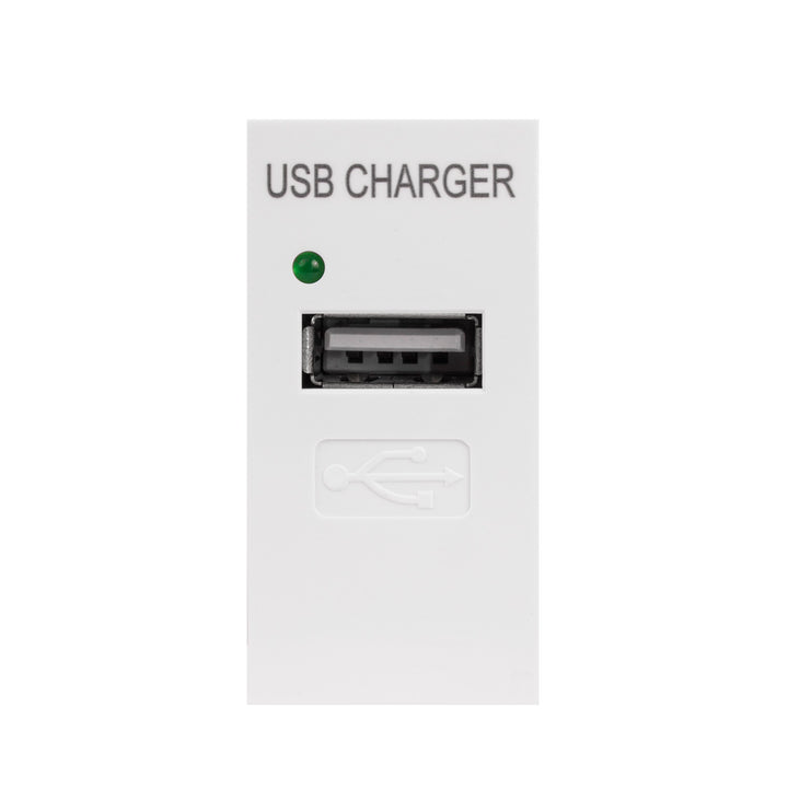 Maclean USB aljzat töltővel, egyszeres, 1A, fehér, MCE727W