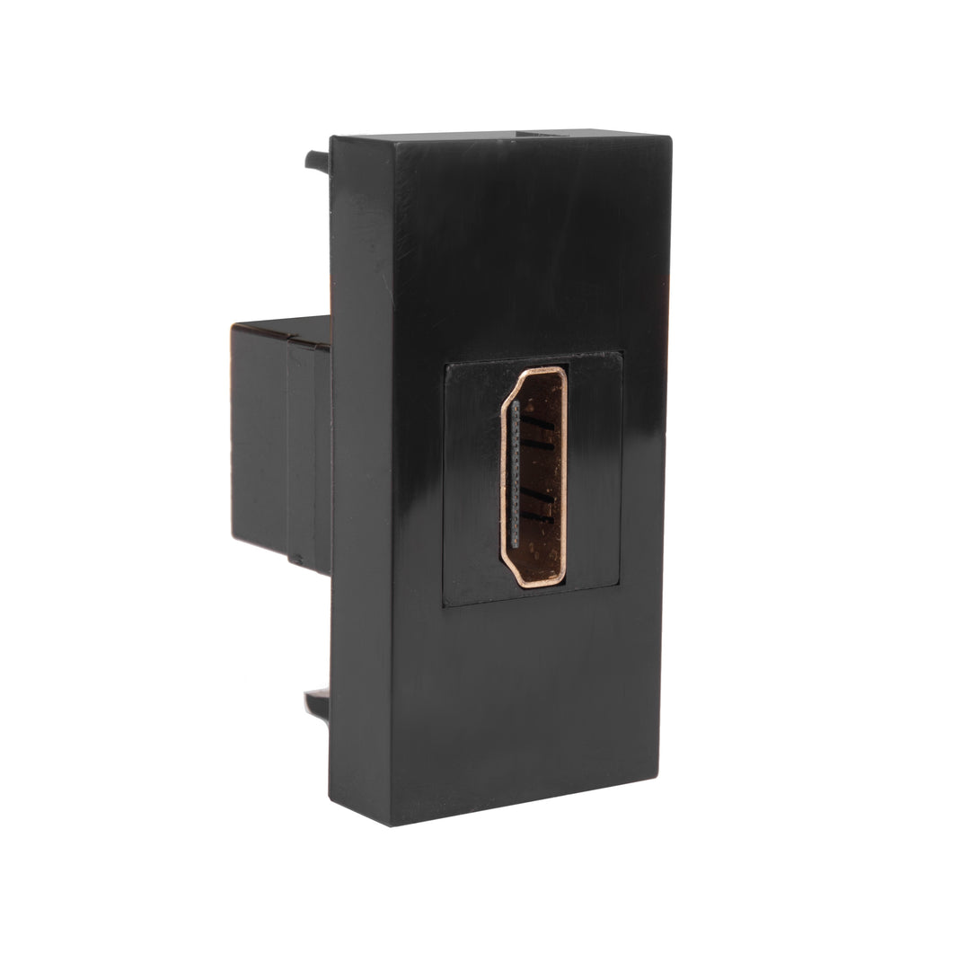 Maclean HDMI fali aljzat, szimpla, fekete, MCE720B