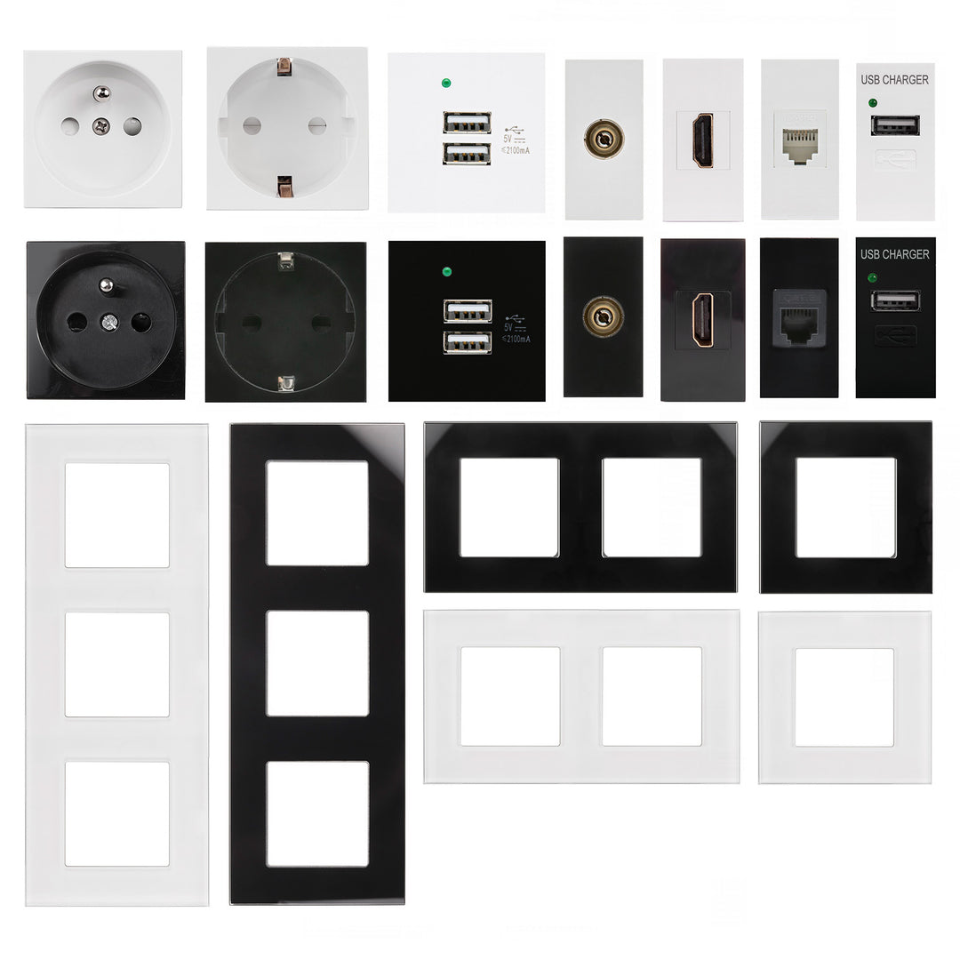 Maclean HDMI fali aljzat, szimpla, fekete, MCE720B