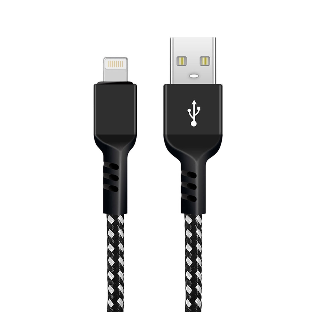 Maclean iPhone kábel, iPhone-hoz, támogatja a 2.4A gyorstöltést, adatátvitelt, 5V/2.4A, fekete, hossza 2m, MCE481