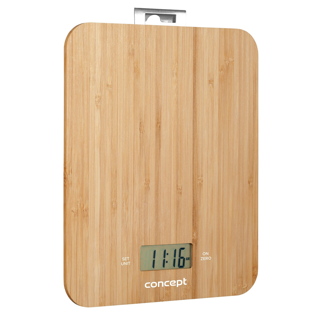Digitális konyhai mérleg 15 kg-os koncepció bambusz vk5714 LCD