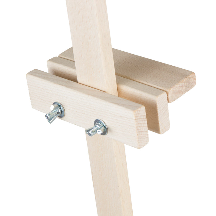 Állítható magasságú festőállvány, stabil bükkfa, természetes organikus fa, felnőtteknek és gyerekeknek, professzionális