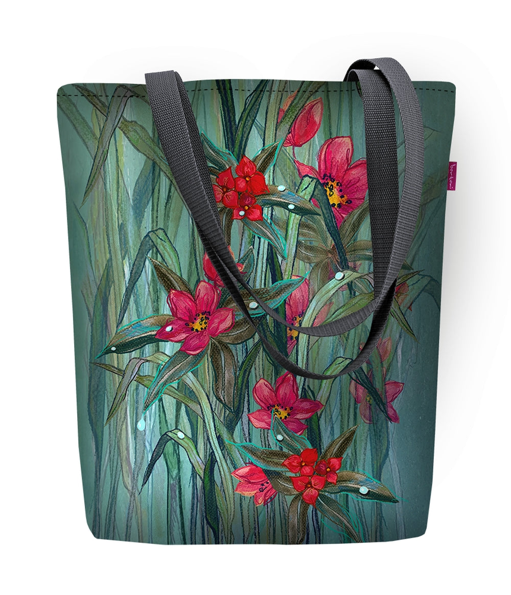 Sunny cipzáras válltáska Női Shopper 36x40 cm (A4-es méretű) szállít táska Szövet táska Fiori motívummal