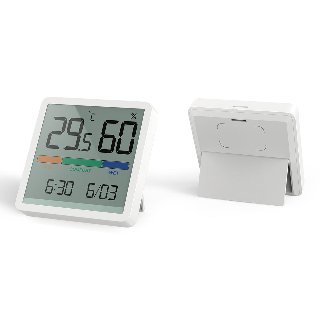 Hőmérő/hőmérő óra és dátum funkcióval, zöldkék, CR2032 elem, hőmérséklet-tartomány -9,9 °C-tól +60 °C-ig,GB380