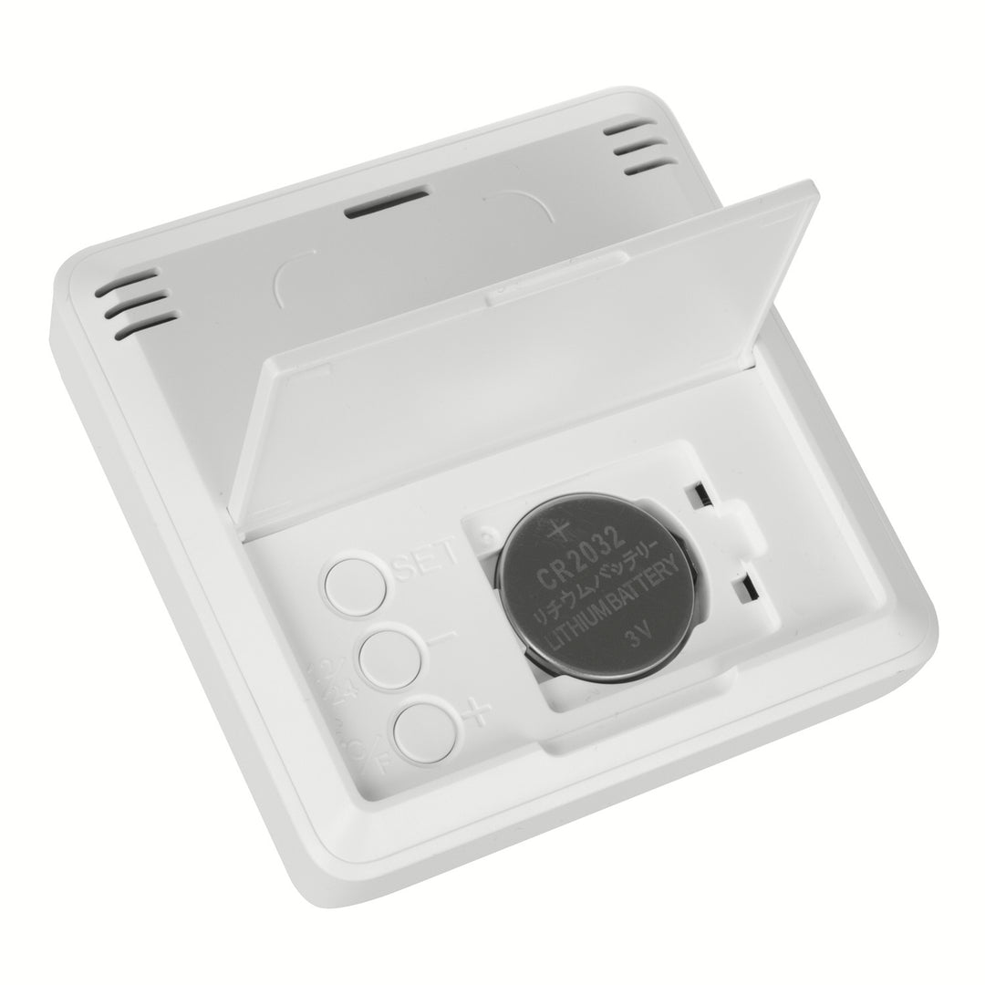 Hőmérő/hőmérő óra és dátum funkcióval, zöldkék, CR2032 elem, hőmérséklet-tartomány -9,9 °C-tól +60 °C-ig,GB380