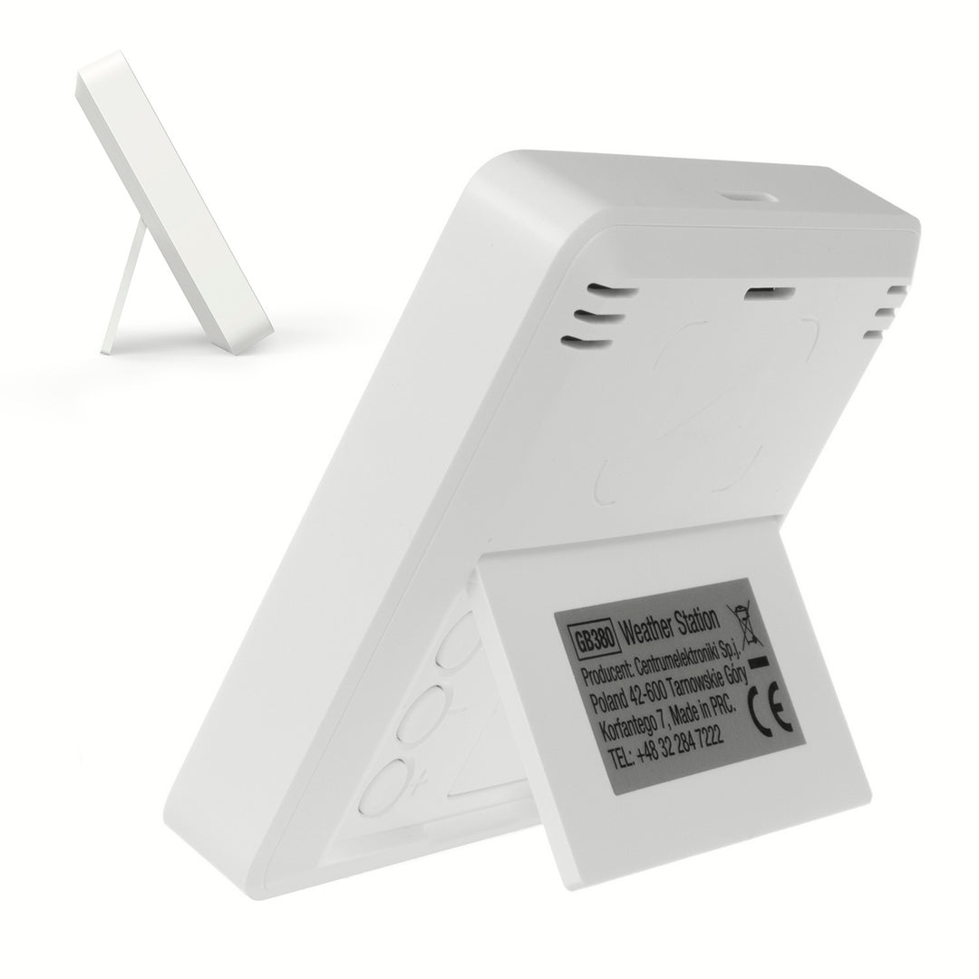 Hőmérő/hőmérő óra és dátum funkcióval, zöldkék, CR2032 elem, hőmérséklet-tartomány -9,9 °C-tól +60 °C-ig,GB380