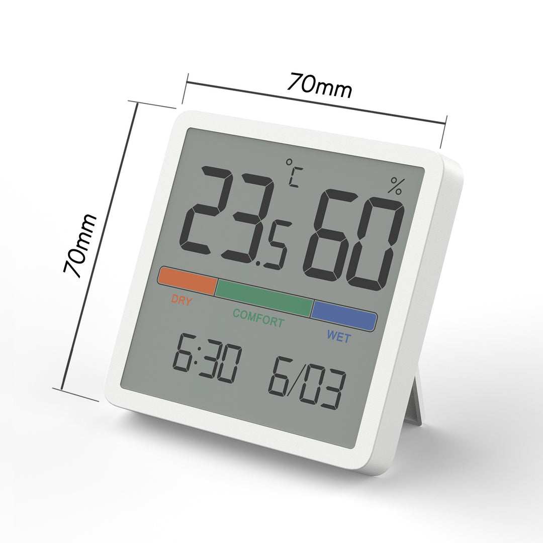 Hőmérő/hőmérő óra és dátum funkcióval, zöldkék, CR2032 elem, hőmérséklet-tartomány -9,9 °C-tól +60 °C-ig,GB380