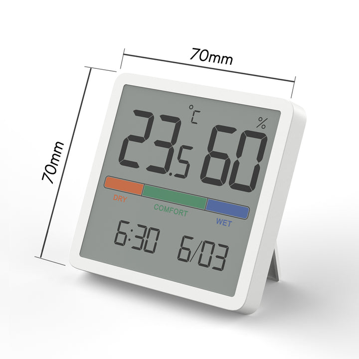 Hőmérő/hőmérő óra és dátum funkcióval, zöldkék, CR2032 elem, hőmérséklet-tartomány -9,9 °C-tól +60 °C-ig,GB380